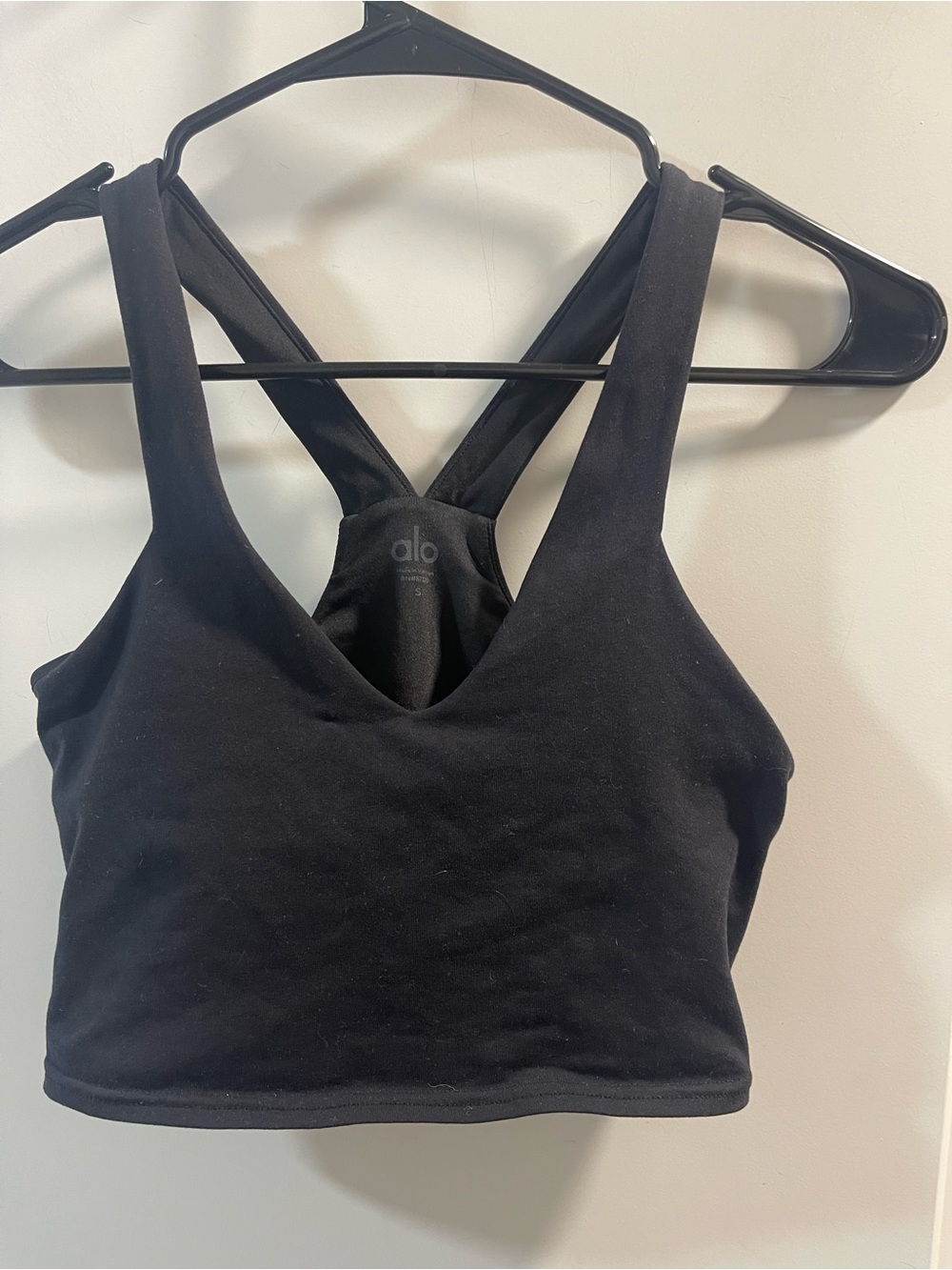 ALO Yoga Black Crossback Sports Bra